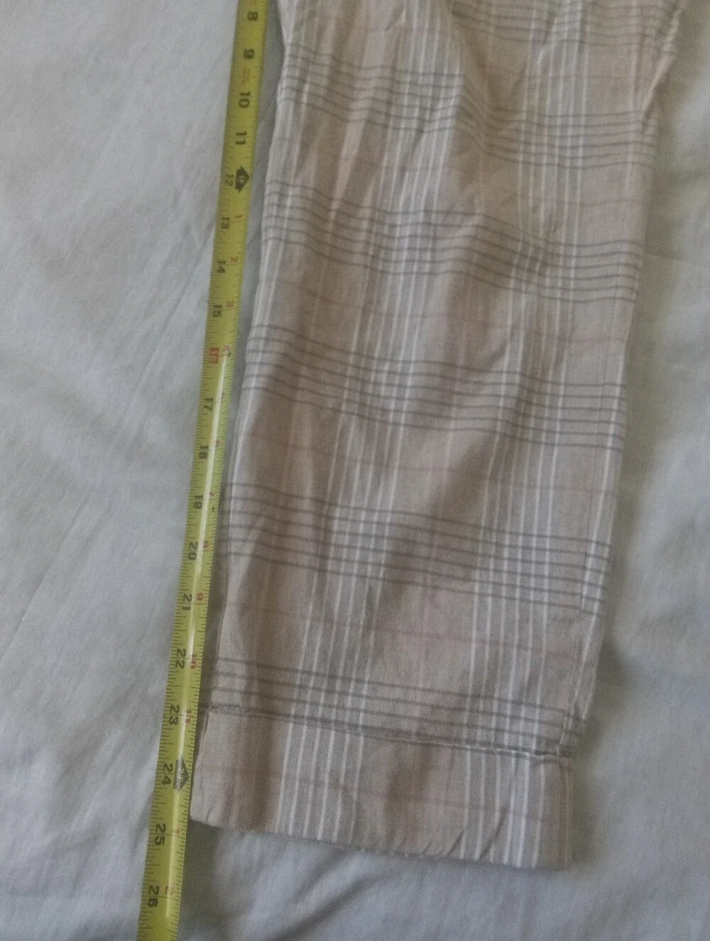 Banana Republic Women's Beige Plaid Avery Pants